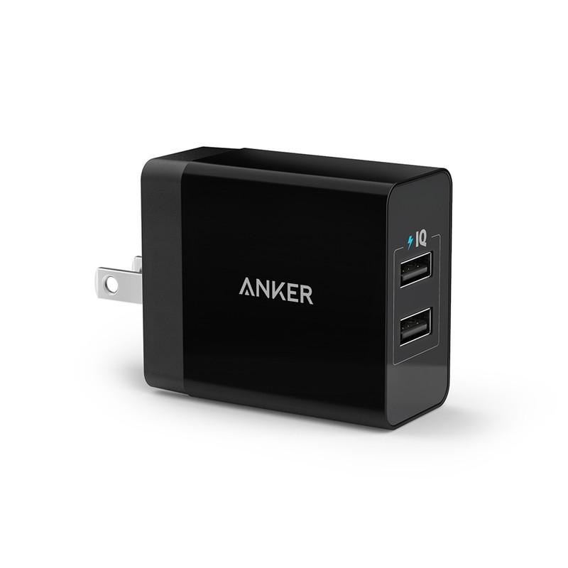Anker 24W 2ポート USB急速充電器（ブラック）