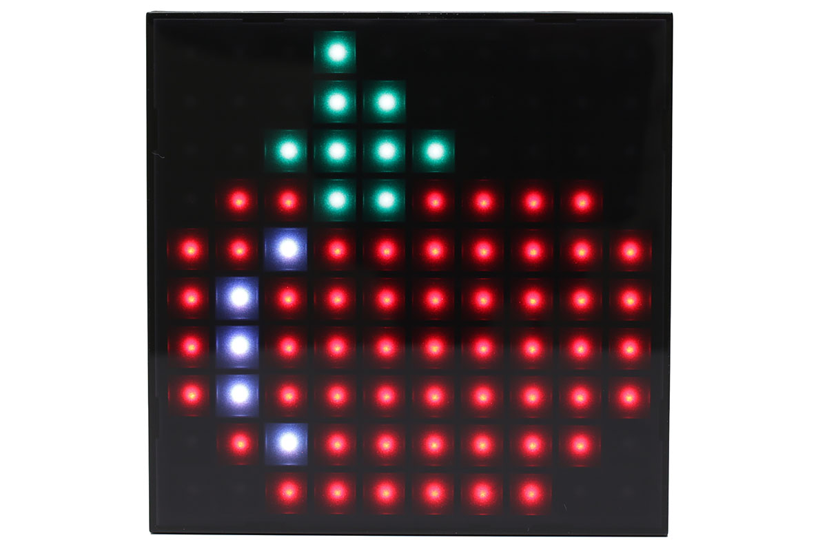 様々なパターンでLEDを点灯させることができます。ドット絵を自作することもでき、さらにアニメーションさせることも可能です。