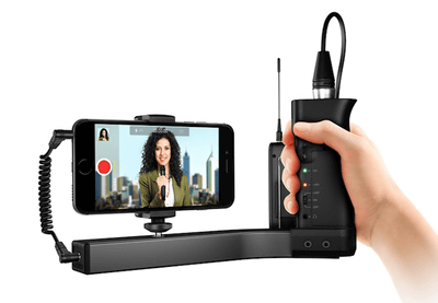 プロ仕様マイクと接続できるスマホ用グリップ「iKlip A/V」発売