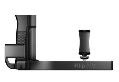 プロ仕様マイクと接続できるスマホ用グリップ「iKlip A/V」発売