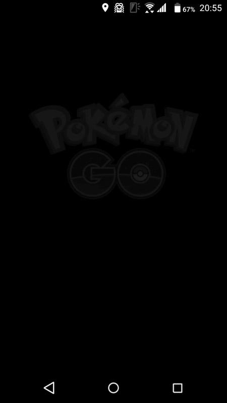 端末を逆さまにすると画面が暗くなる。この状態でもポケモンが近くに出現した時は通知してくれる