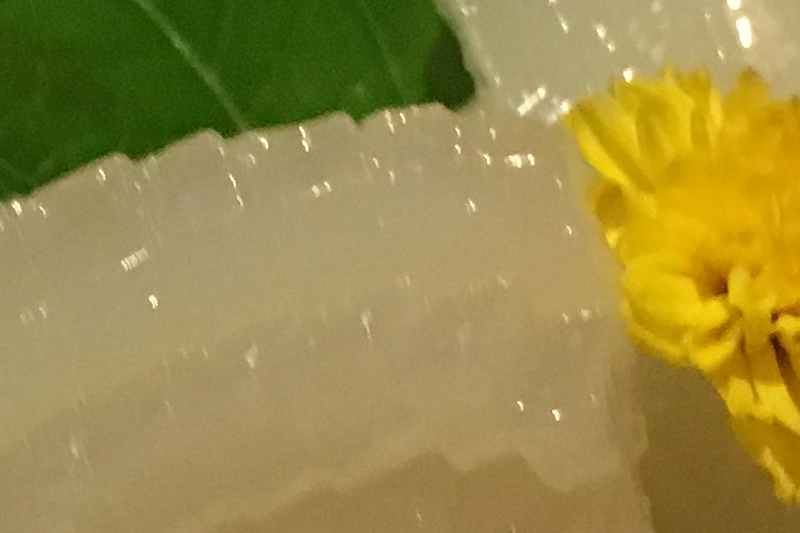 居酒屋の薄暗い環境で撮影したため切り出すとブレているが、ディテールはHTC 10の方が残っていた