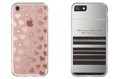 iPhone 7用 メタルデコレーションハイブリッドカバー