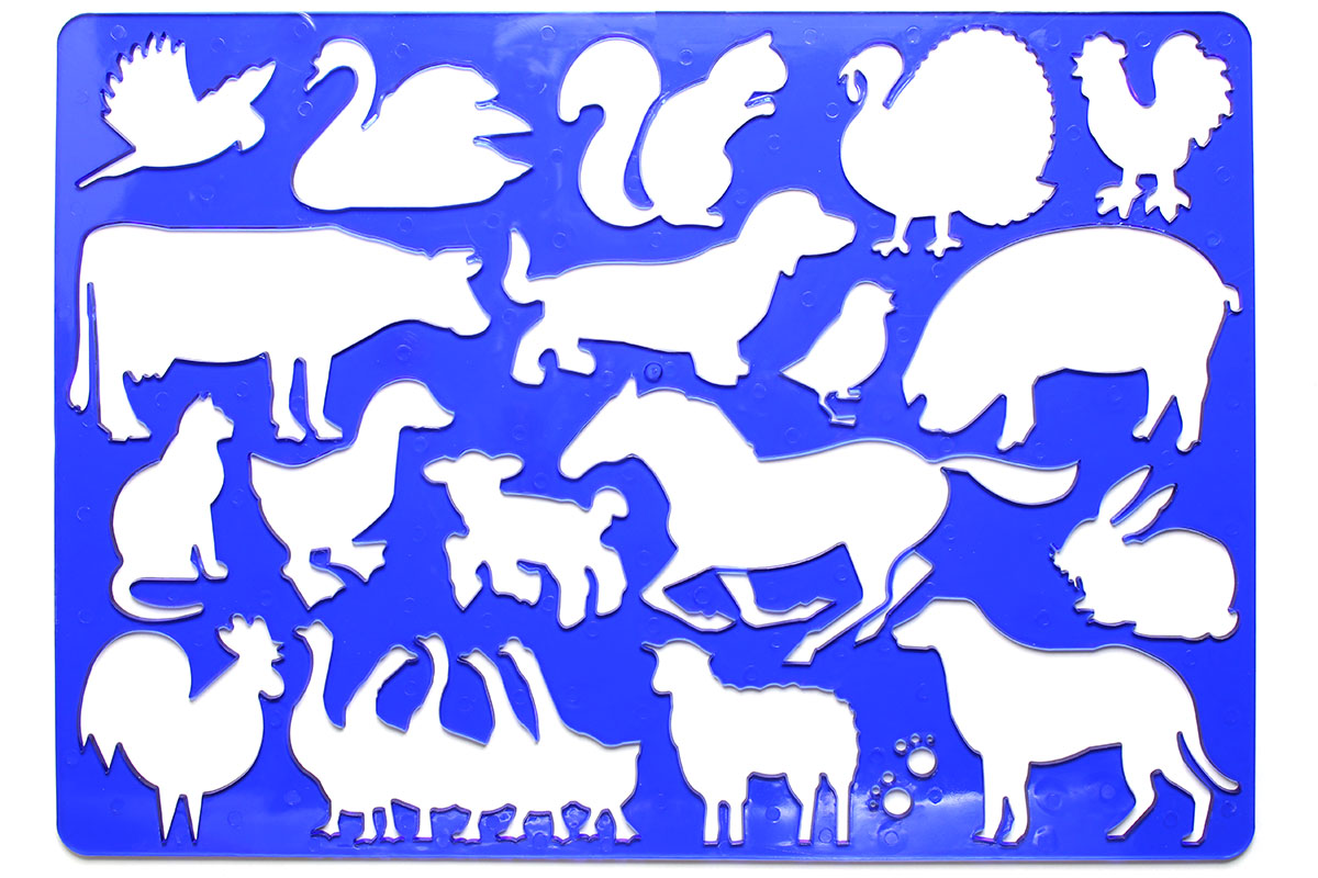 コヒノールの動物テンプレートシリーズで、左が「FARM」、右が「OCEAN」です。いろいろな生物のテンプレートです。