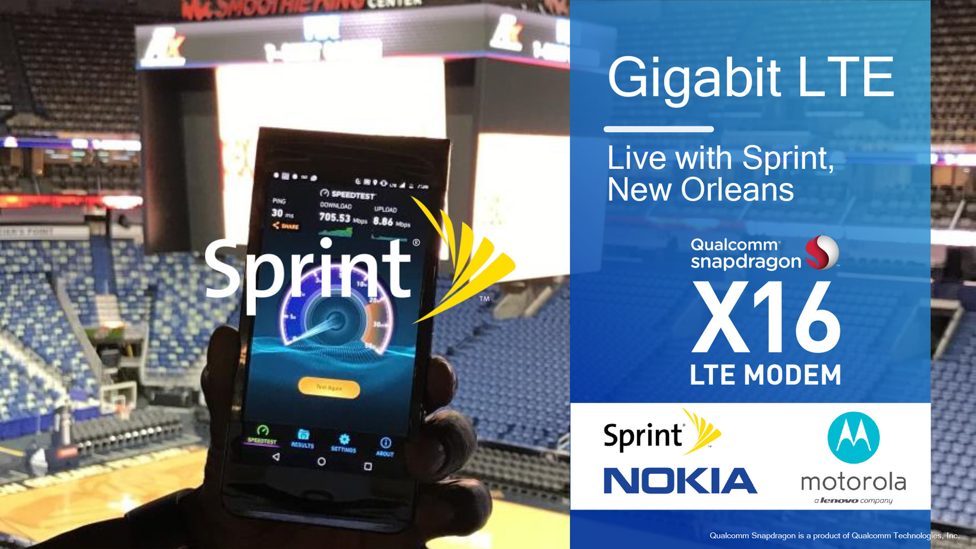 米ニューオーリンズ（Sprint）とオーストラリア（Telstra）の一部では、ギガビットLTEの商用展開が始まっている