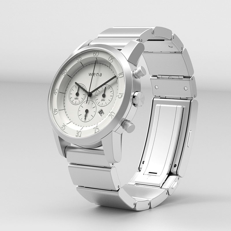 こちらは「Chronograph モデル」。カラーは3色で、メーカー価格は5万9800円～6万9800円。左のホワイト文字盤のものは最近発売された新製品です。