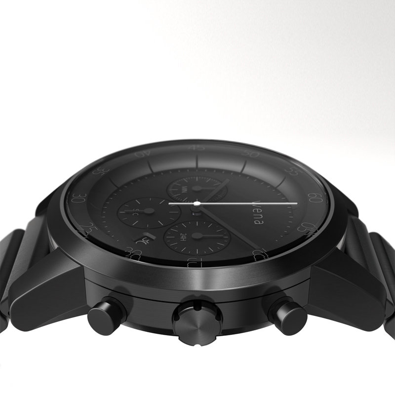 こちらは「Chronograph モデル」。カラーは3色で、メーカー価格は5万9800円～6万9800円。左のホワイト文字盤のものは最近発売された新製品です。