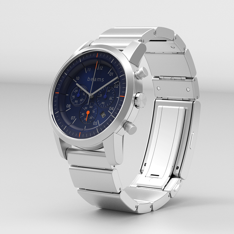 メーカー外ブランドとのコラボレーションモデルもあります。左は「wena×beams」コラボモデルの「Three Handsモデル」で税別4万6800円。中央は「wena×beams」コラボモデルの「Chronographモデル」で税別6万5800円。右が「WIREDモデル」のメカニカルウォッチで税別5万3000円です。