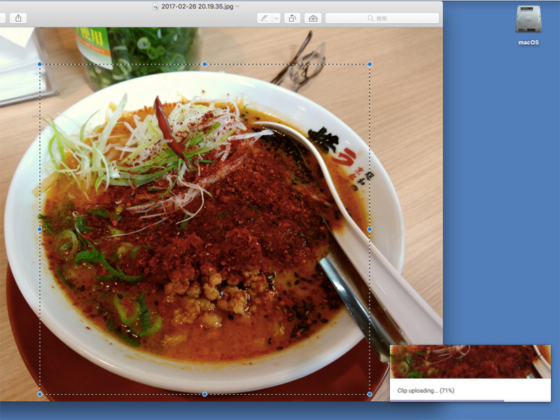 パソコンで範囲指定してコピーした画像
