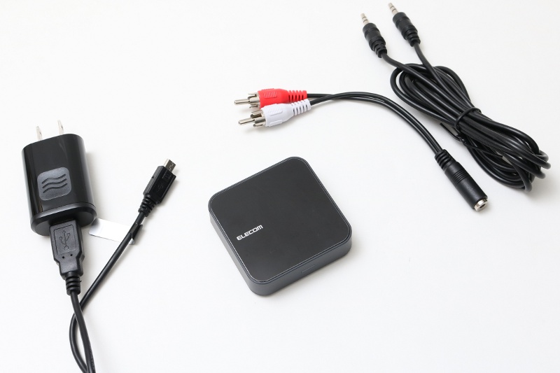 LBT-AVWAR500の同梱物。これならミニコンポにそのままつなげられそうだ