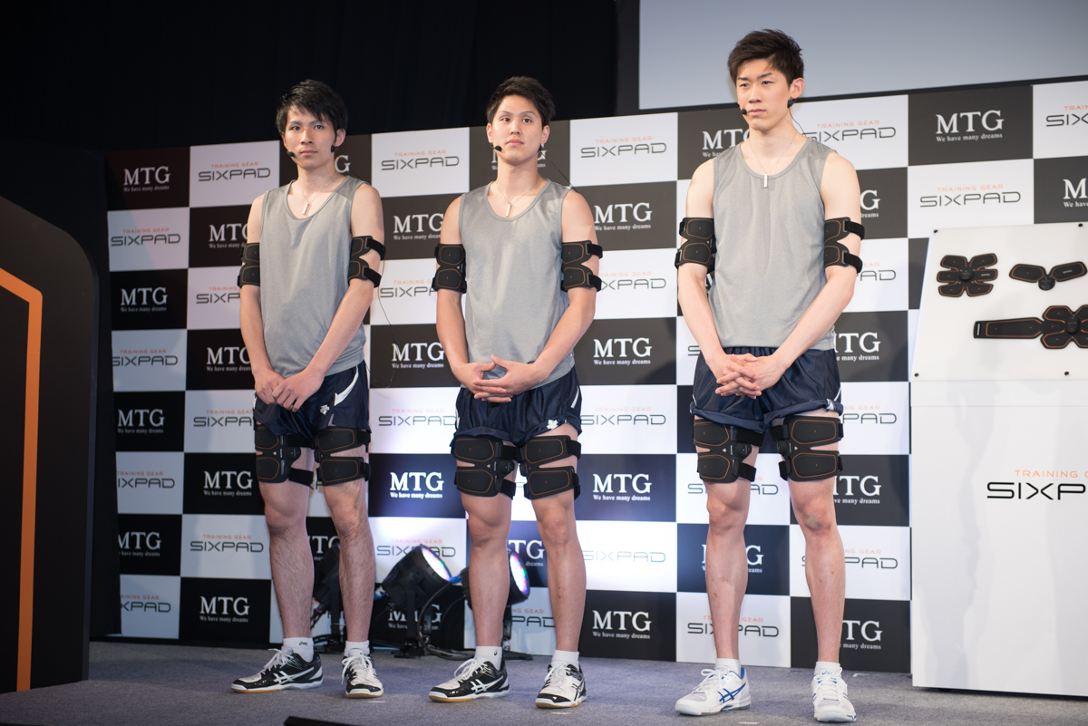 左から平田亮介選手、武智洸史選手、石川祐希選手