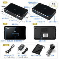 サンワダイレクト　プロジェクター　400-PRJ022 Miracast対応、スマホとワイヤレス接続できるモバイル