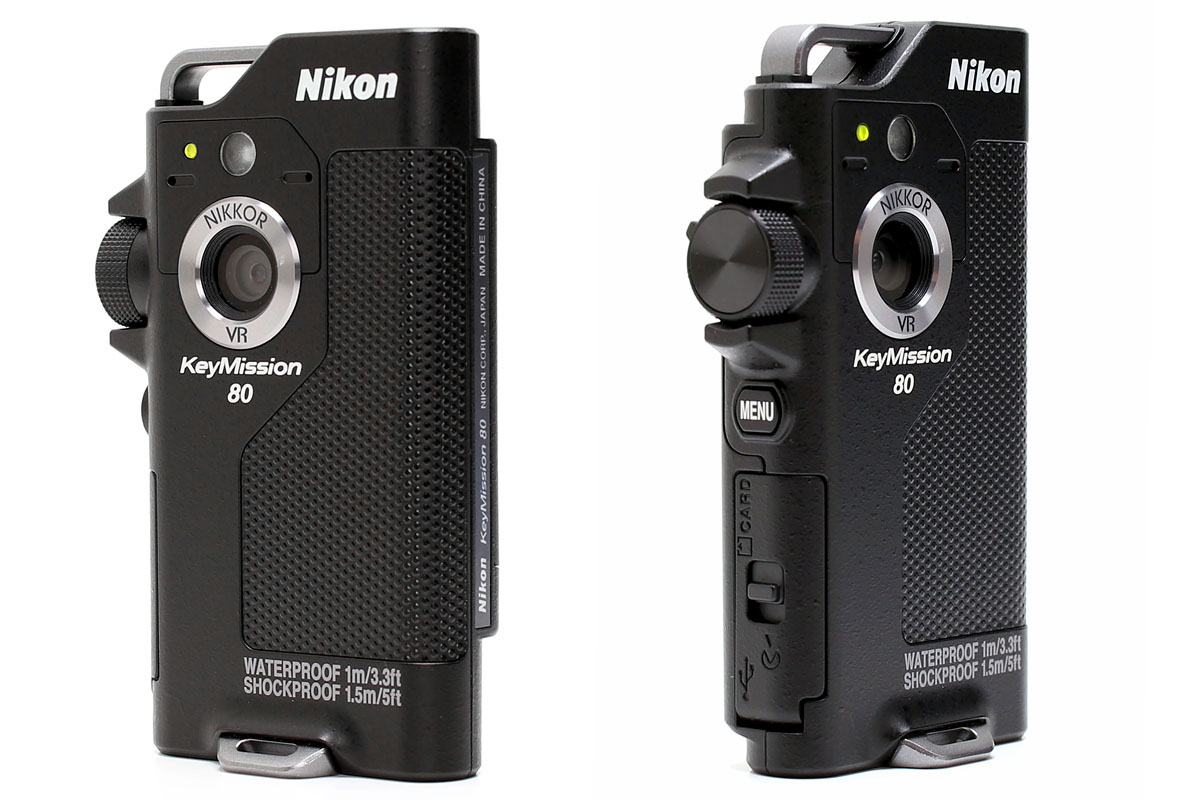 「KeyMission 80」はデザインも独特。眺めても楽しめるようなプロダクトです。形状やボタン位置は奇抜に見えますが、片手での扱いやすさまで含めて、機能性を優先したデザインに思えます。