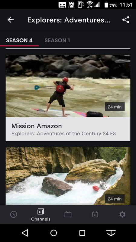 アドベンチャーやGoProといったチャンネルもある