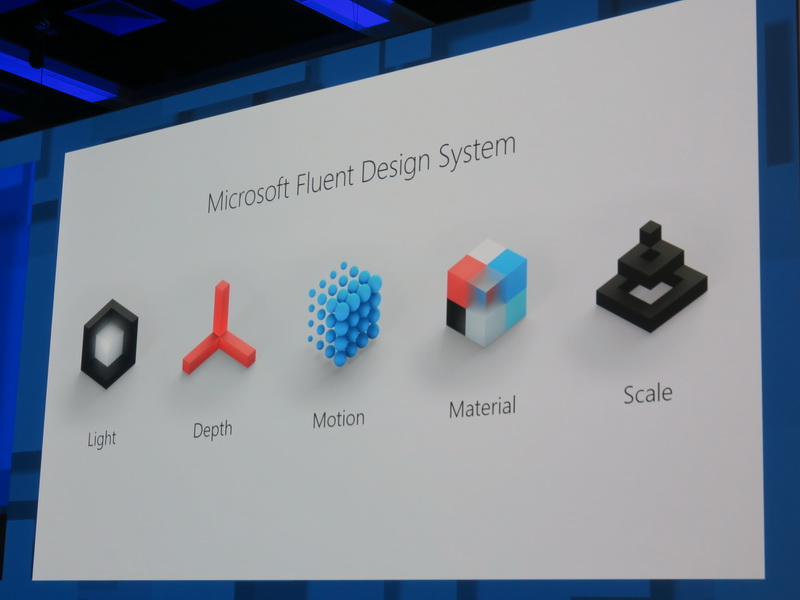 マイクロソフトが新たに発表したデザイン言語「Microsoft Fluent Design System」はWindows 10 Fall Creators Updateに組み込まれる