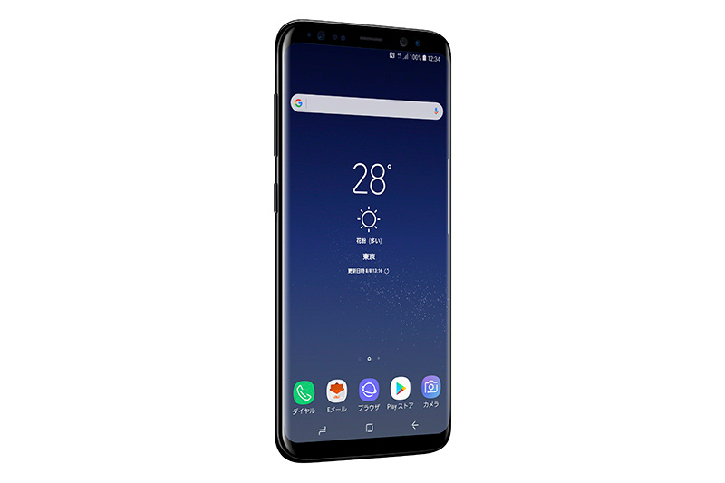 「Galaxy S8 SCV36」ミッドナイトブラック