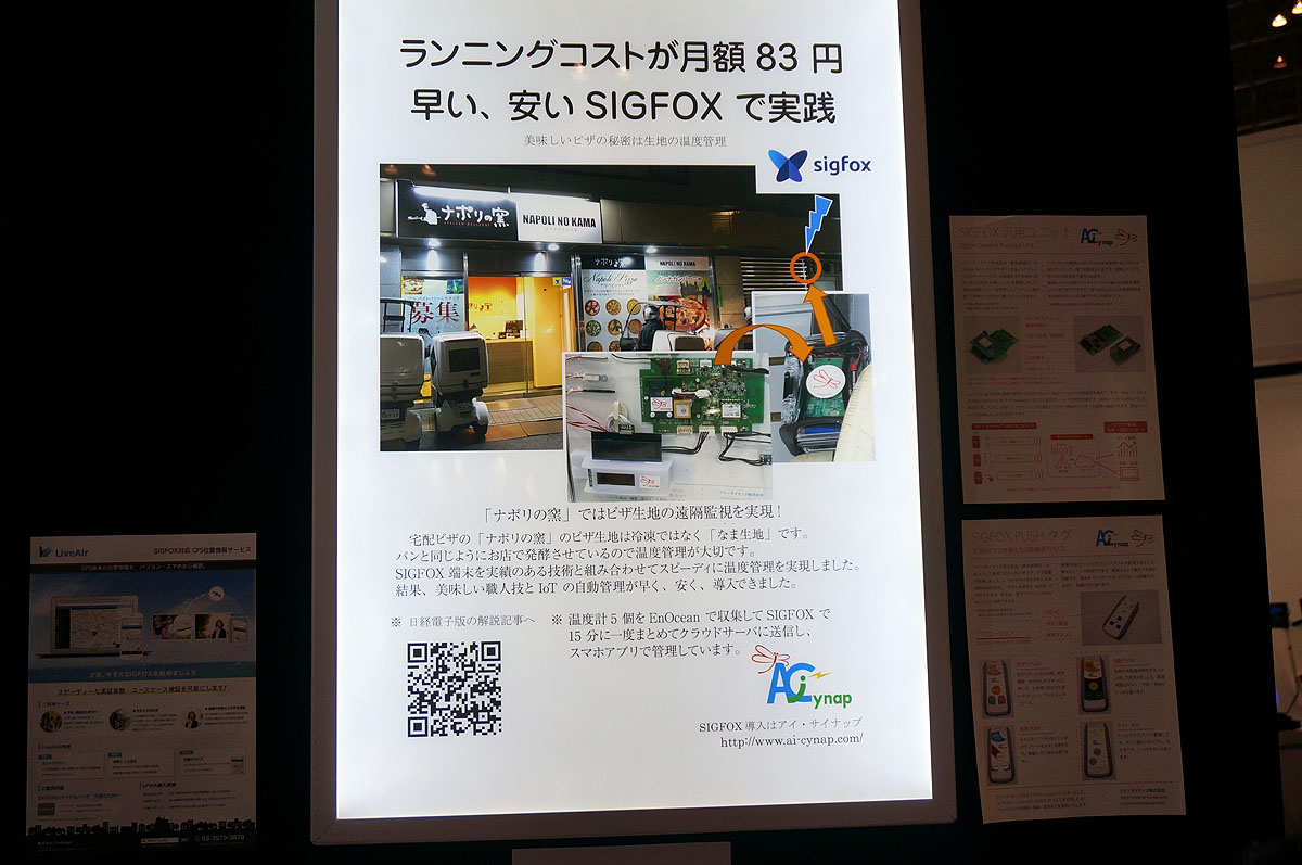 SIGFOX活用事例として「ナポリの窯」のケースが紹介されていた