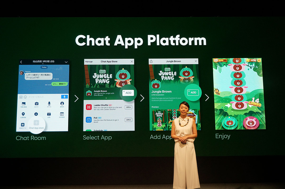 チャットにさまざまなアプリの機能