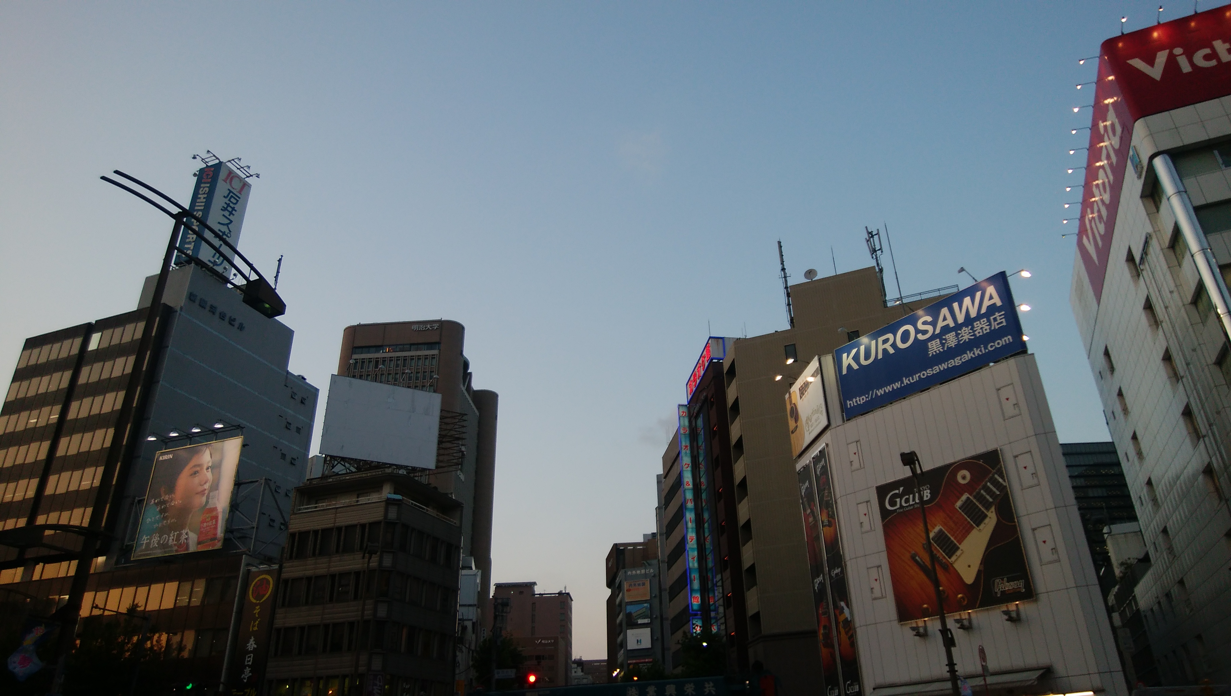 夕暮れ時に撮影