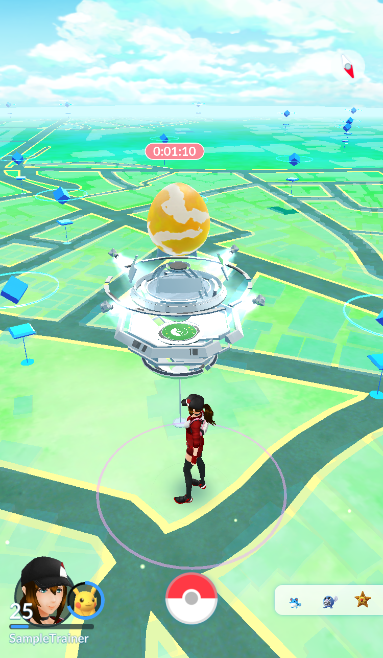 ジムにあらわれたボスポケモンのたまご