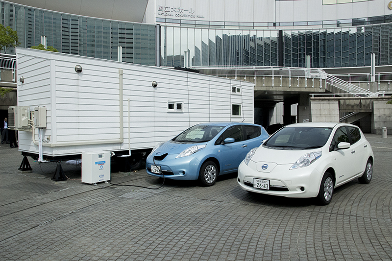 「IoTスマートホーム」。電源としてハイブリッド車を使用していた