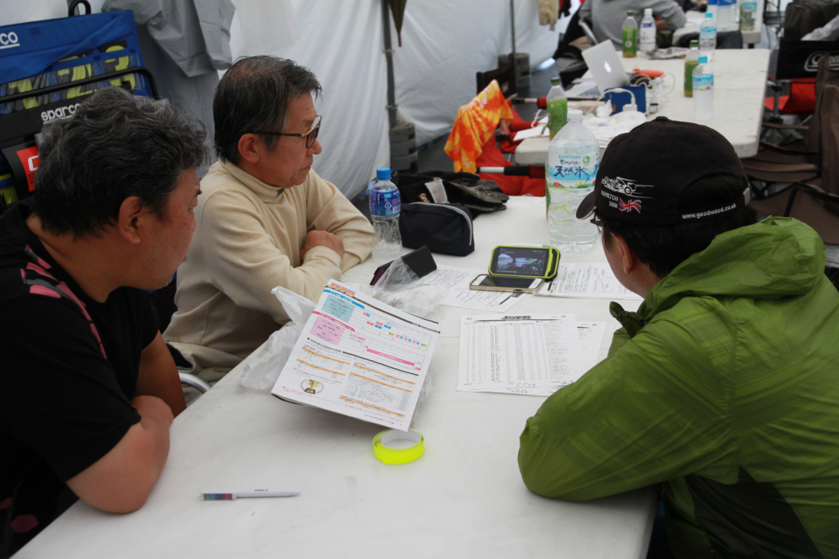 ドライバーの松田秀士氏（中央）