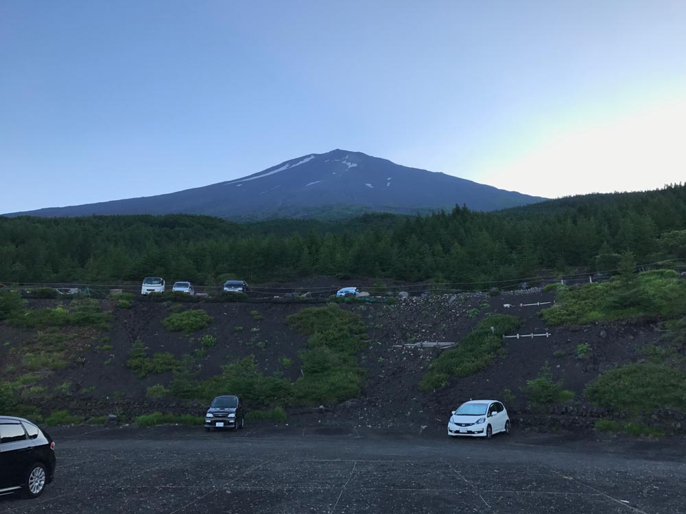 須走口の駐車場（標高約2000m）からの富士山