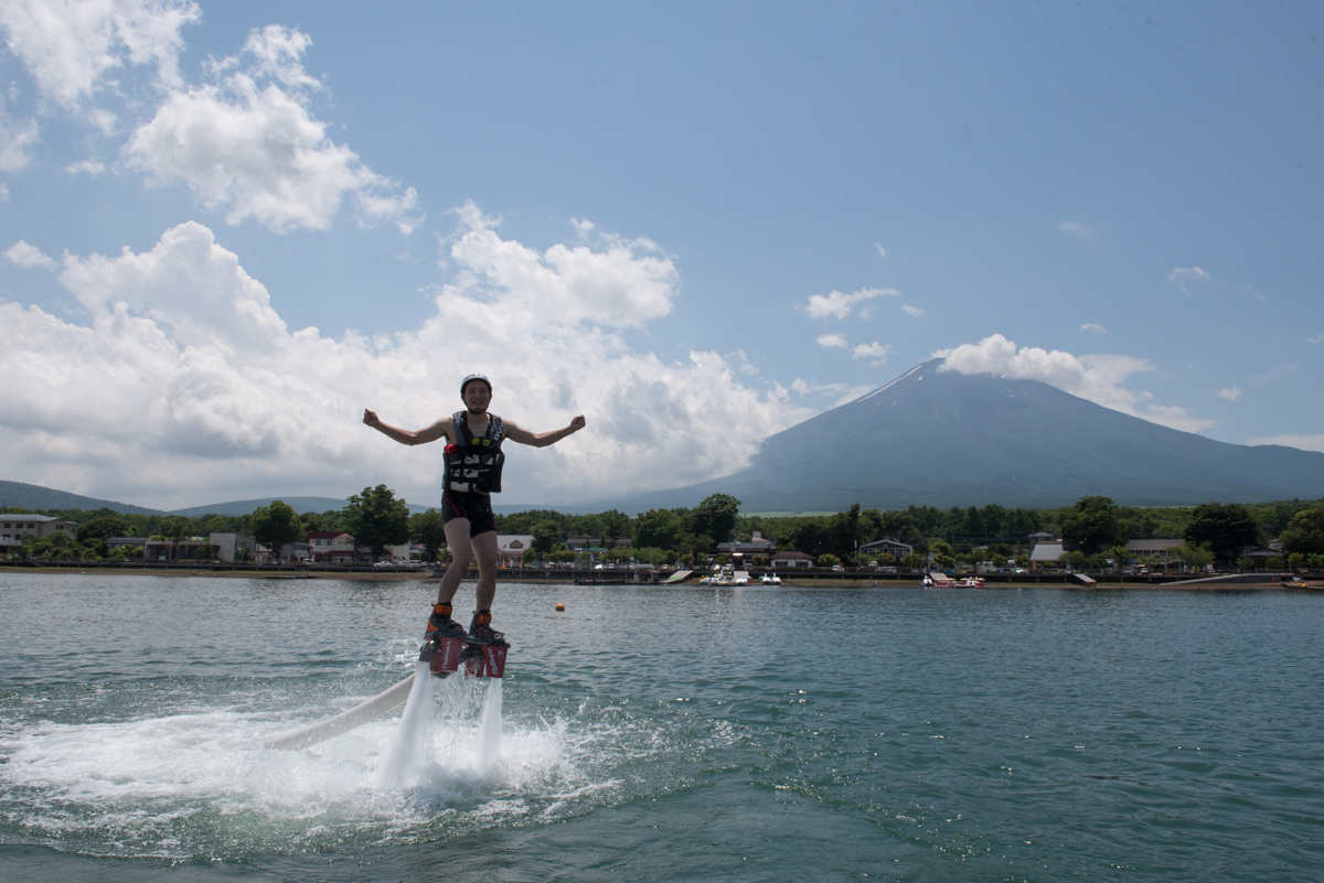 なんとか富士山をバックに記念撮影！