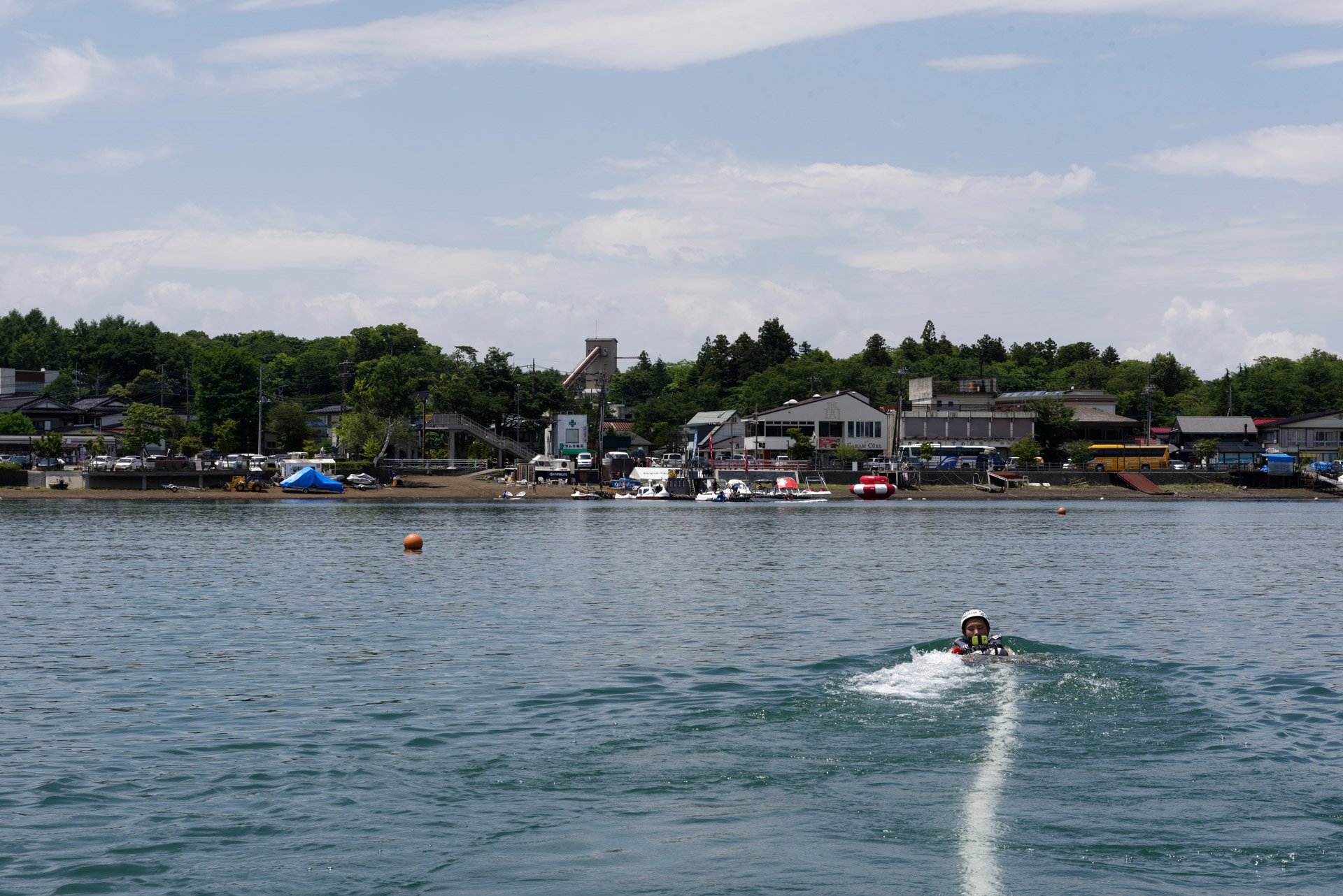 終了後はもちろんスタート地点の桟橋まで水上バイクを曳航