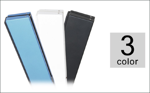 本体カラーはブラック、ブルー、パールホワイトの3色