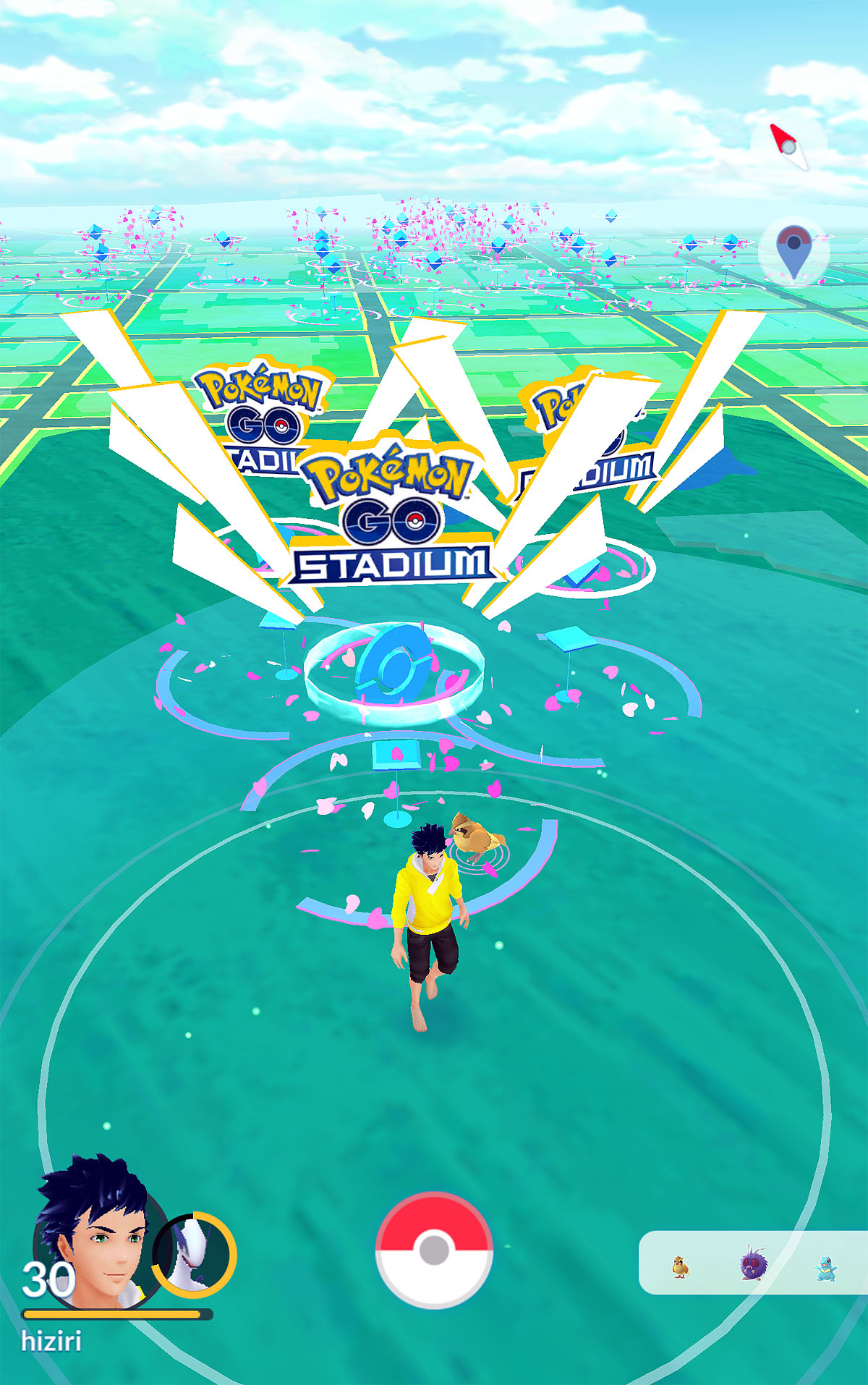 スタジアム内に特別なポケストップ