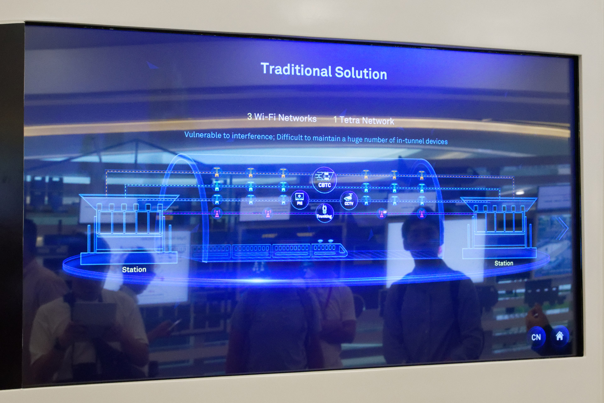 列車の運行管理を行なう専用ハードウェア。遠隔から車両の走行距離などをモニタリングし、検査のタイミングを最適化。効率的な運行とコスト低減を図ることができる