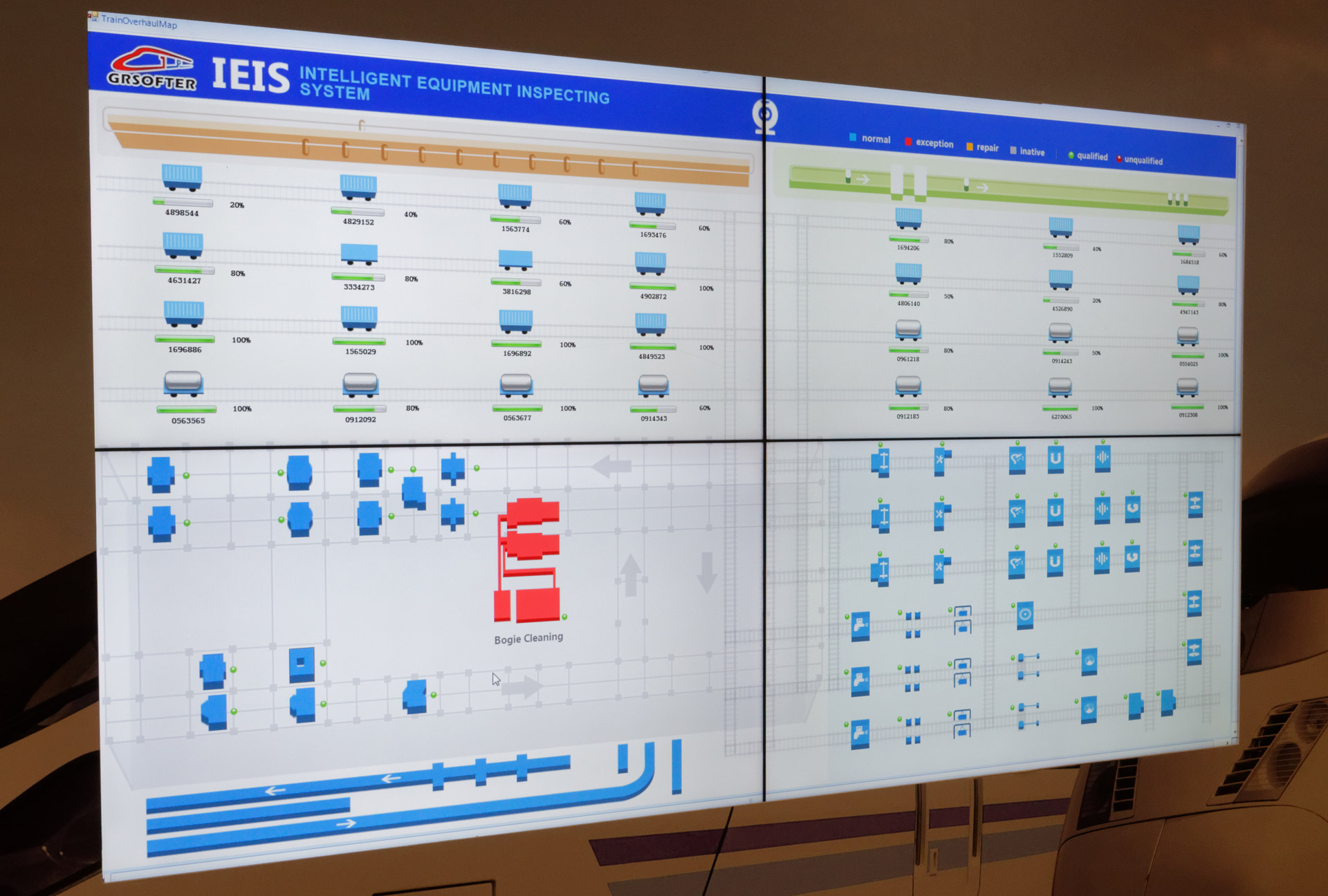 列車の運行管理を行なう専用ハードウェア。遠隔から車両の走行距離などをモニタリングし、検査のタイミングを最適化。効率的な運行とコスト低減を図ることができる