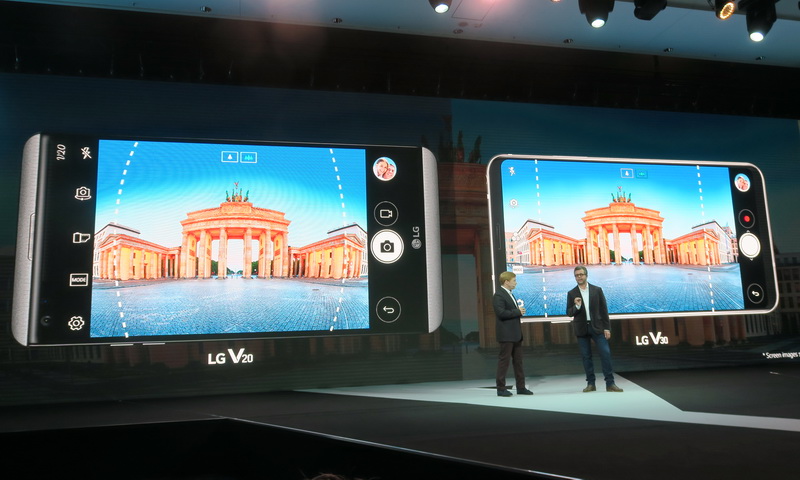 LG V30のカメラにはF1.6のガラスレンズを採用。一般的なスマートフォンで採用されるプラスチック製に比べ、レンズが明るく、歪みや収差も少ない