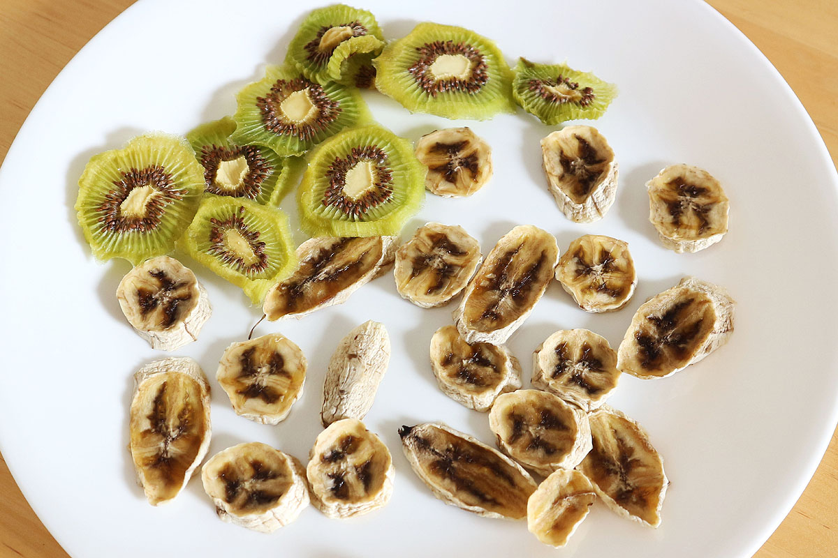 今回の仕上がりはカリカリというよりセミドライ。好みで時間調節を