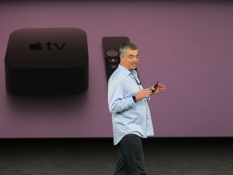 Apple TV4KのプレゼンテーションはSenior Vice Presidentのエディ・キュー氏が担当した