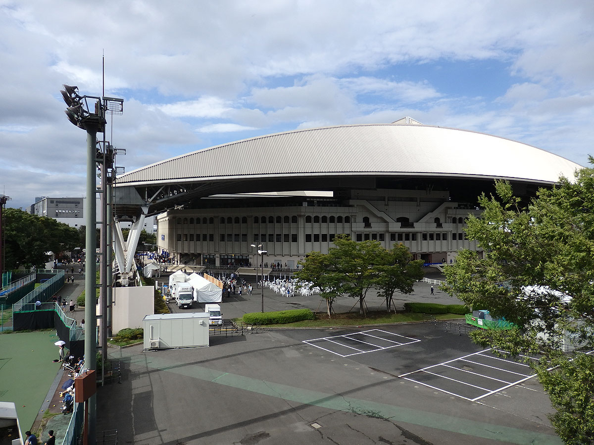 技術検証が行われた有明コロシアム