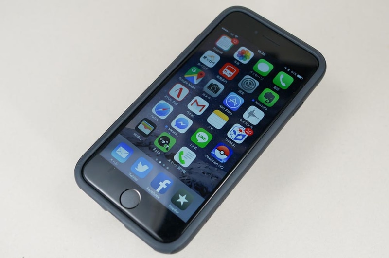 iPhone 7に装着した状態