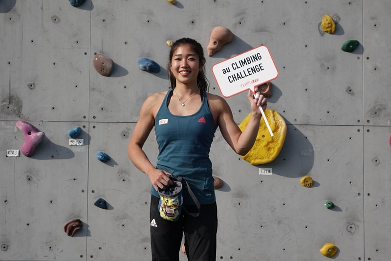 野中氏。2015年の年間ワールドカップランキング3位など、トップクラスの女子クライマー