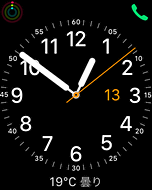 セルラー機能搭載で楽しくなった「Apple Watch Series 3」 時計の文字盤は複数のパターンが用意され、パーツのレイアウトなどをカスタマイズ可能
