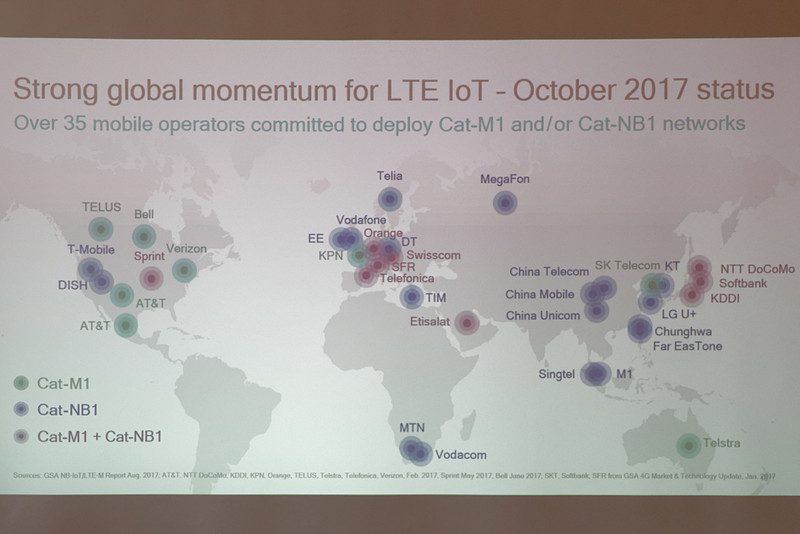 世界各国のLTE IoTの対応状況
