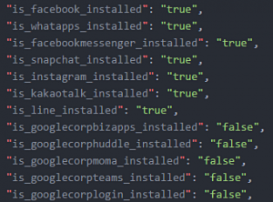 Grabosがインストール状況を送信していたアプリ