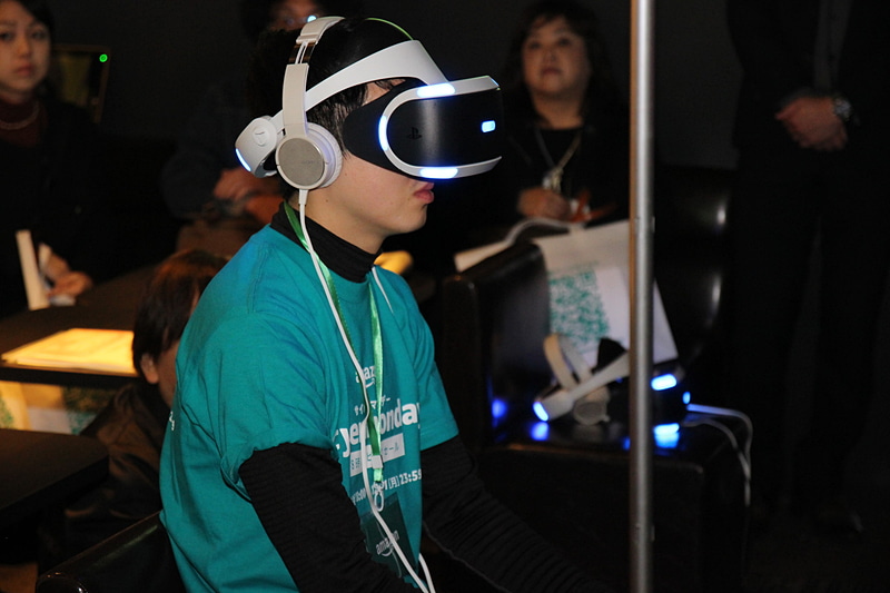 発売前タイトルも試遊できるPS VRのコーナー。サイバーマンデーセールの目玉商品の1つになっている