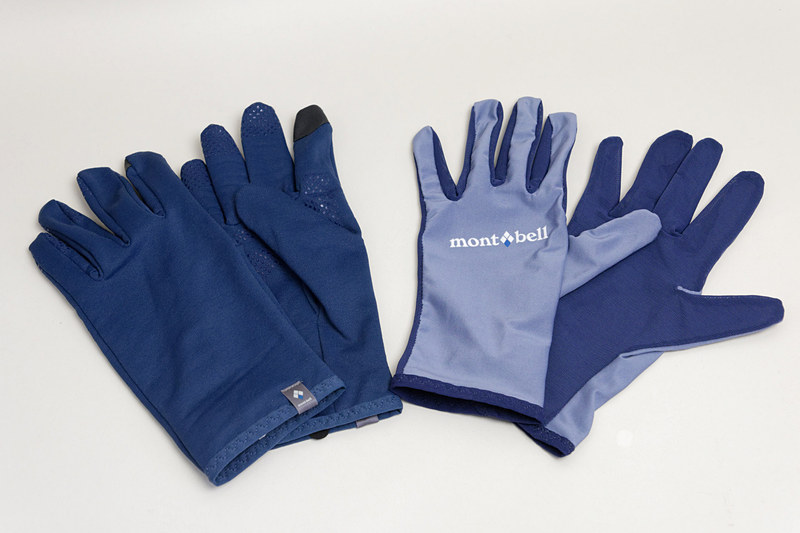 モンベルのタッチパネル対応手袋2種