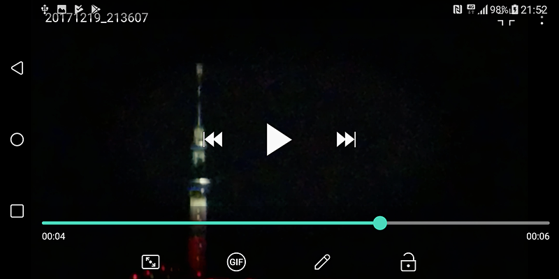 ギャラリーアプリで動画をアニメーションGIFに加工できる