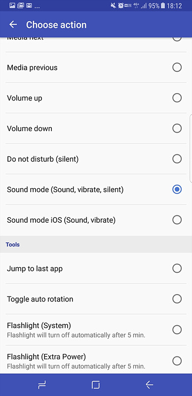 筆者はBixbyボタンにサウンドモードの切替を割り当てた