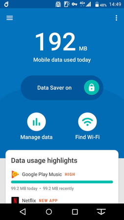 モバイル通信を監視し、削減も可能な「Datally」