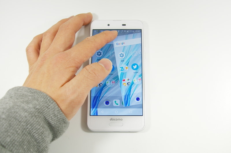 横になぞれば、すぐにスクショが保存される