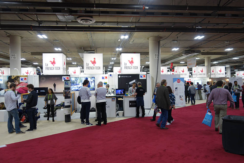 「La FRENCH TECH」の看板はEureka Parkのいたるところで見かける。ほかのエリアと同じ小コマブースなので、動線がつながっていてスイスイと入って行きやすい