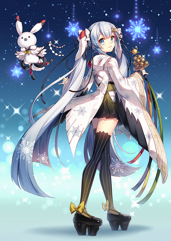 「au ✕ SNOW MIKU 2018」メインビジュアル<br>ill. by まさる.jp/雪ミク2018 （c） CFM